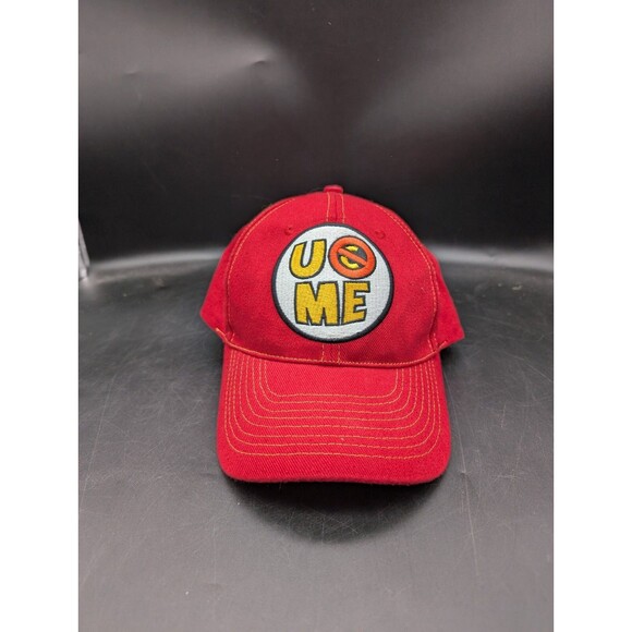 John Cena Cap Hat U Cant C See Me Rise Above Hate Hustle Loyalty Respect Red WWE - Picture 1 of 7